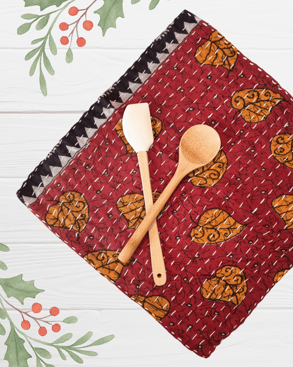 Kantha Dish Cloth | Christmas