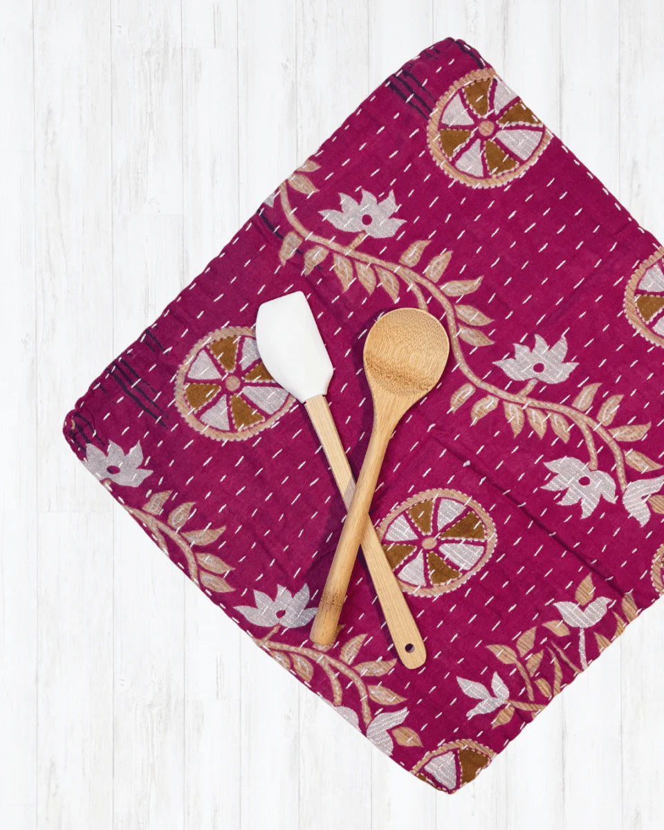 Kantha Dish Cloth | Valentine's Day