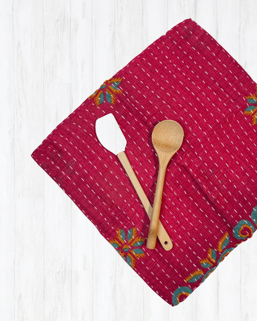 Kantha Dish Cloth | Valentine's Day