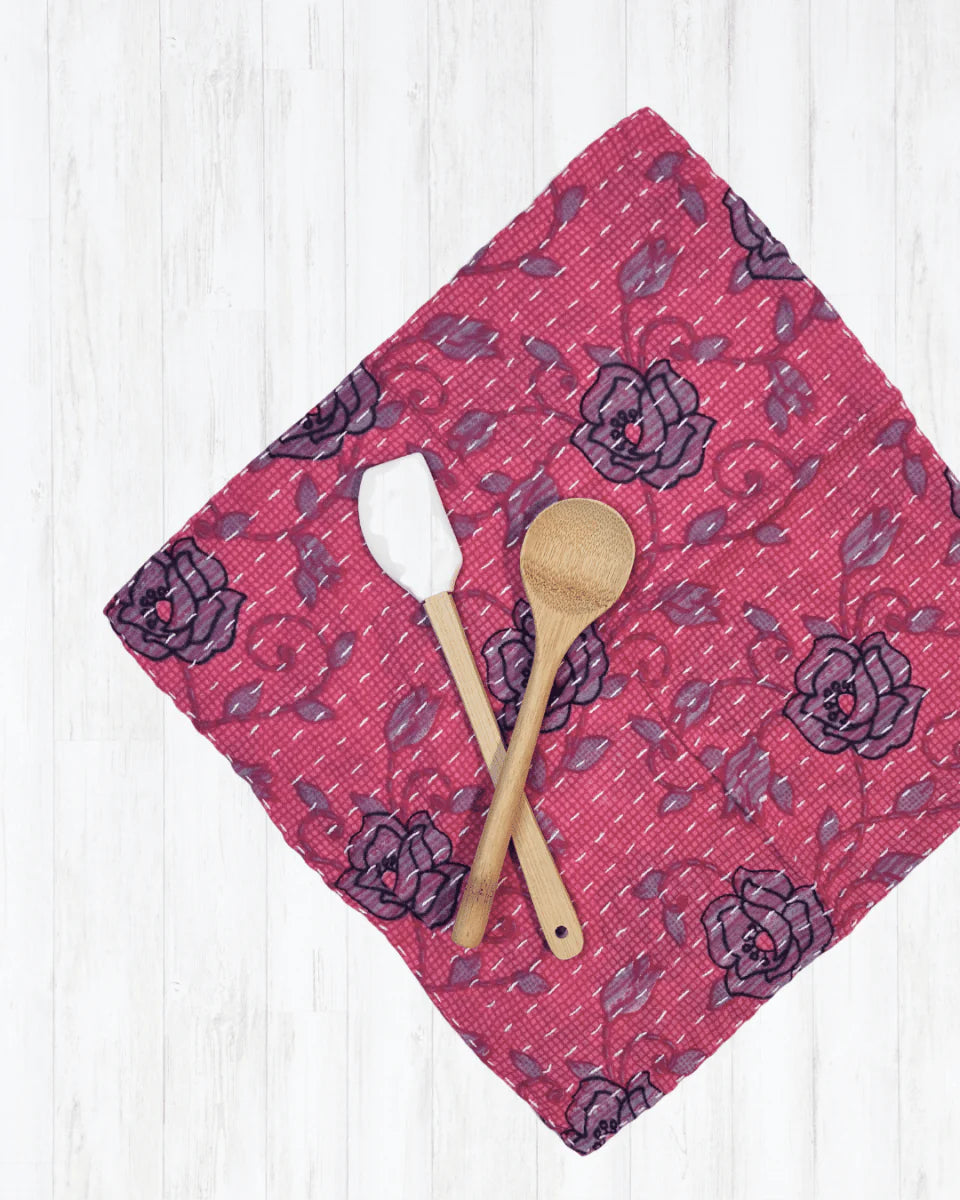 Kantha Dish Cloth | Valentine's Day
