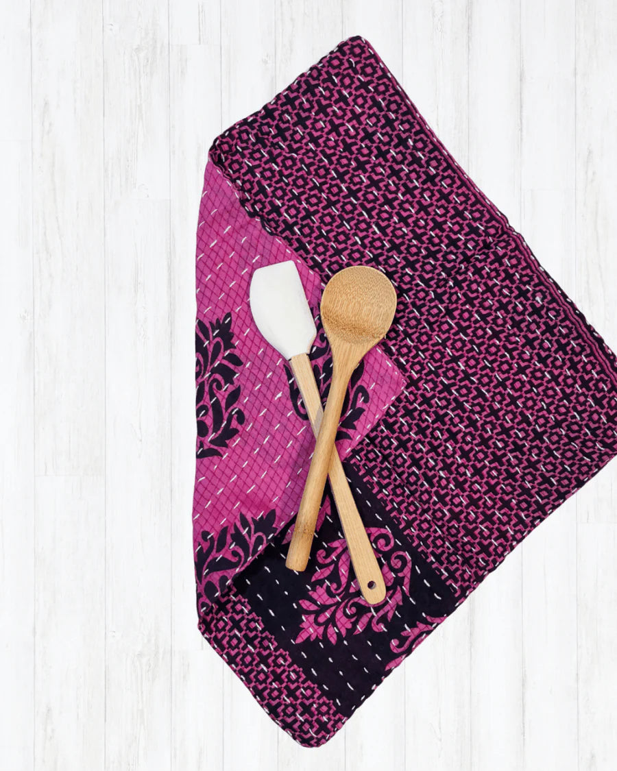 Kantha Dish Cloth | Valentine's Day